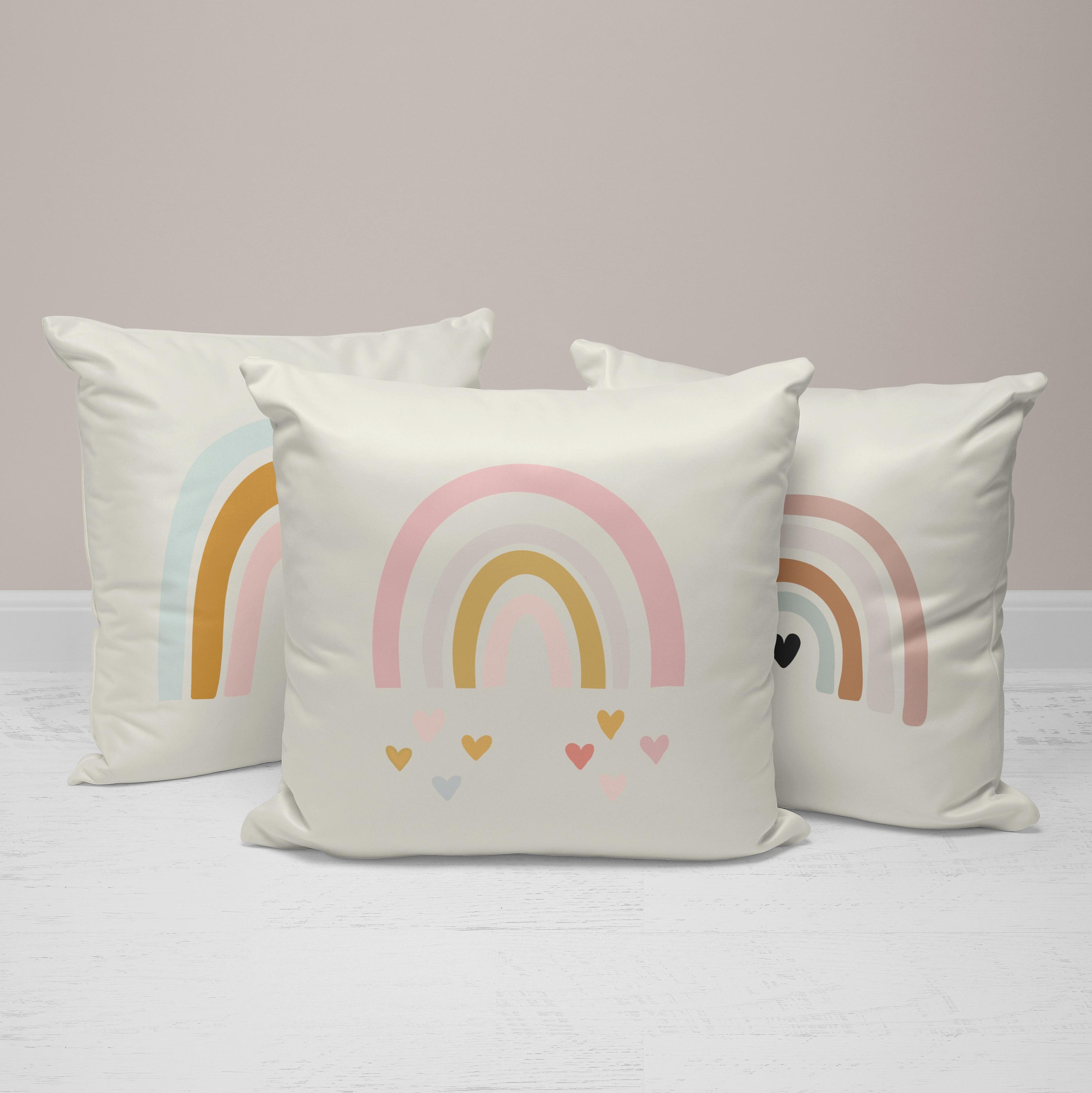 Rainbow Throw Pillows | Set of 3 | Collection: Follow the Rainbow | For Nurseries & Kid's Rooms