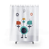 Robots Kids' Shower Curtains - Byte-Sized