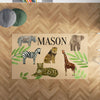 Personalized Safari Area Rug for Nurseries and Kid's Rooms - Born to be Wild