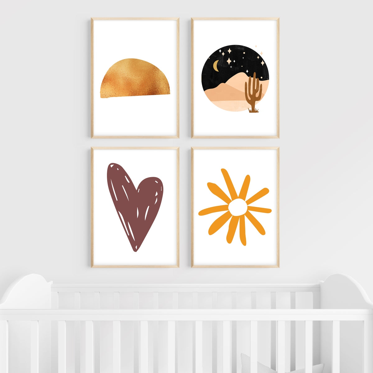 Boho Wall Art | Set of 4 | It’s a Vibe | For Nurseries & Kid's Rooms