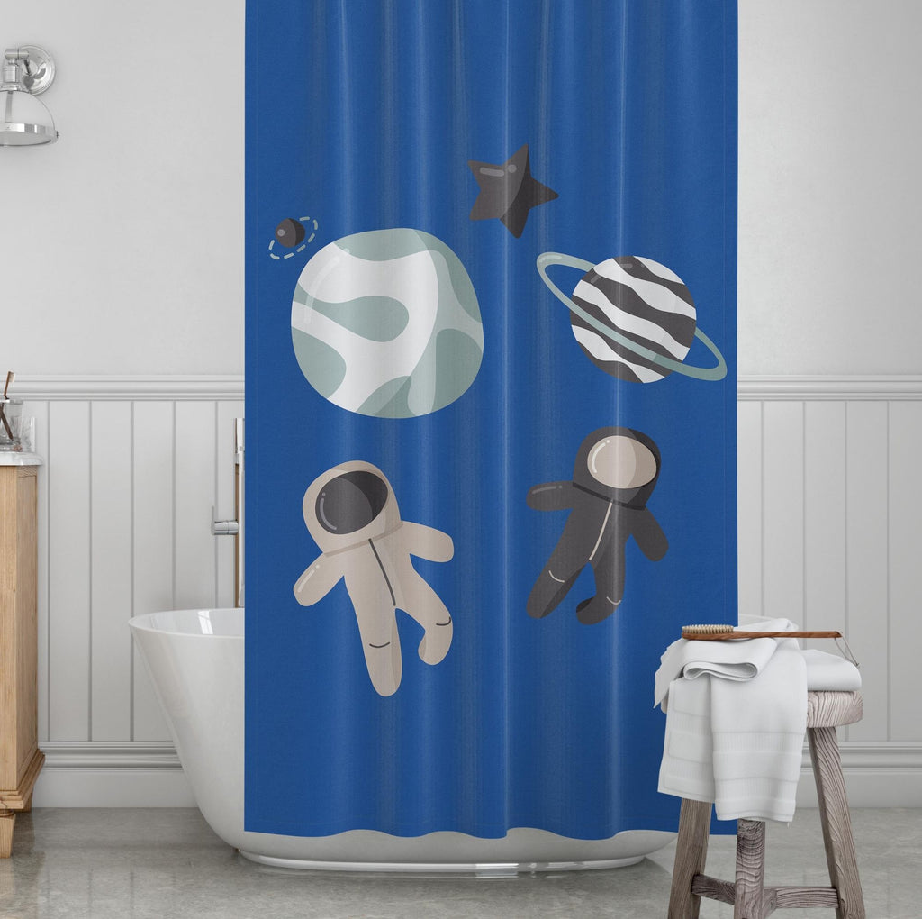 Space Kids' Shower Curtains - Space Out