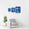 Personalized Space Wall Art | Set of 2 | Collection: Launch To Space | For Nurseries & Kid's Rooms
