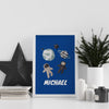 Personalized Space Wall Art | Set of 2 | Collection: Launch To Space | For Nurseries & Kid's Rooms