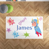 Personalized Superhero Area Rug for Nurseries and Kid's Rooms - Save the Day