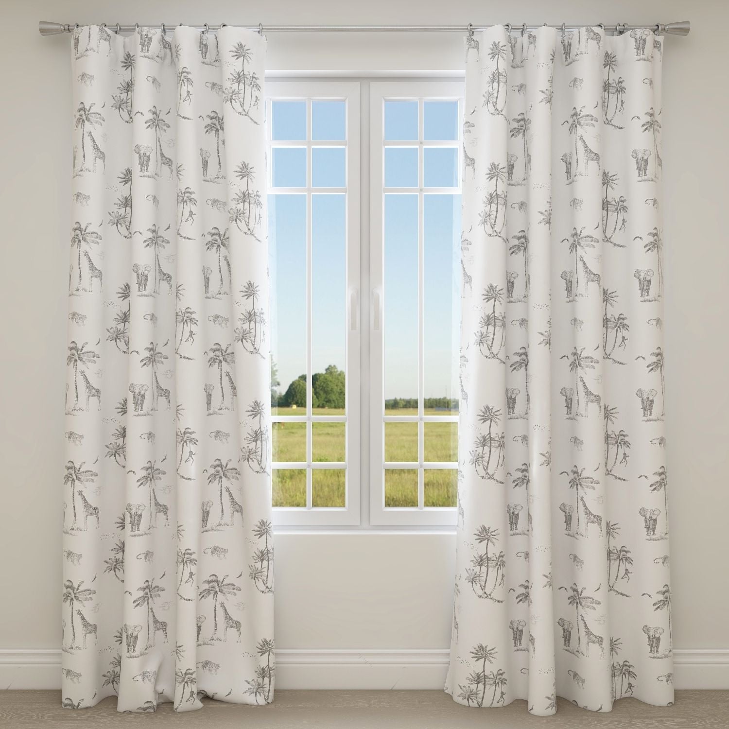 Animals Kids & Nursery Blackout Curtains - Safari Escapade