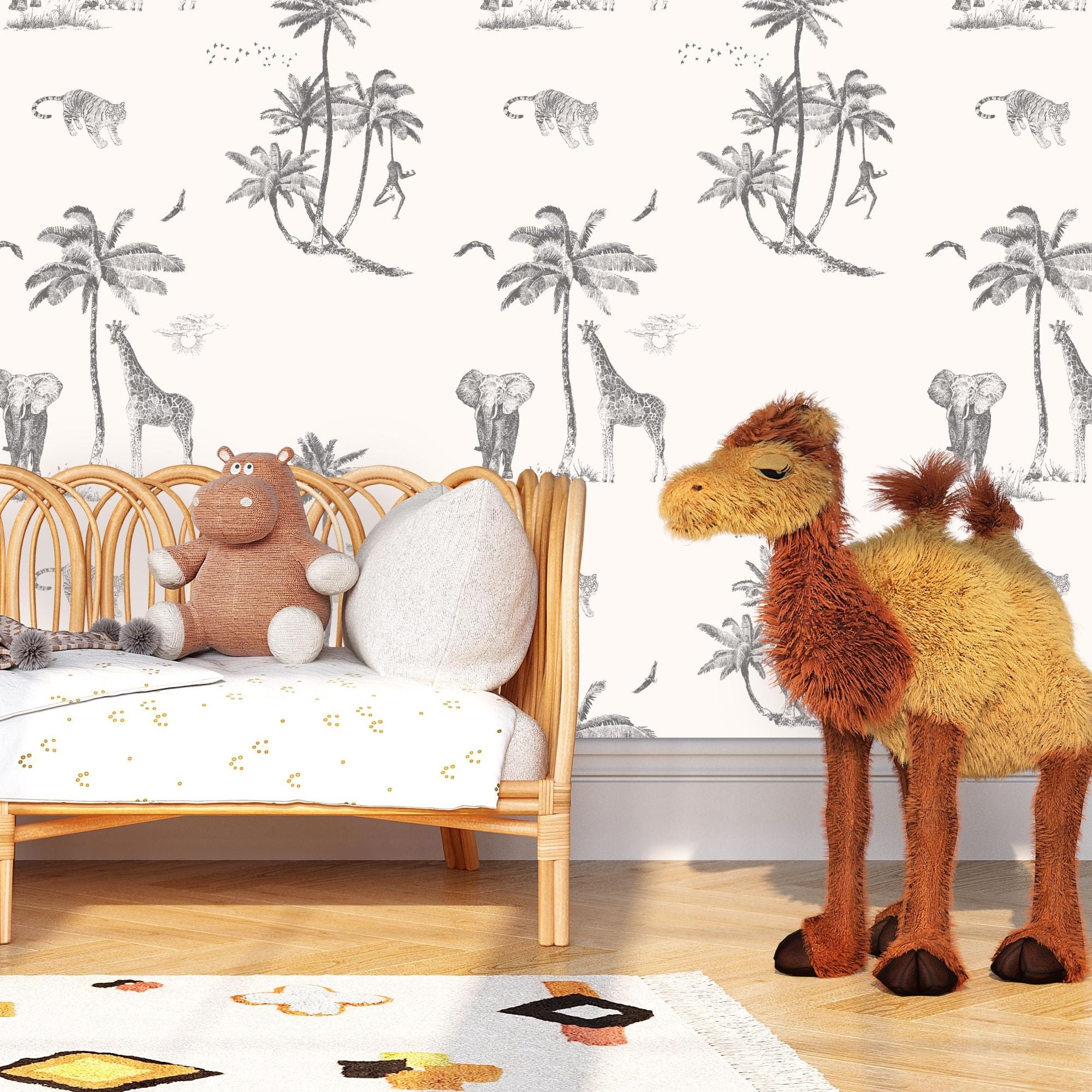 Safari Wallpaper for Nursery and Kids Rooms - Safari Escapade