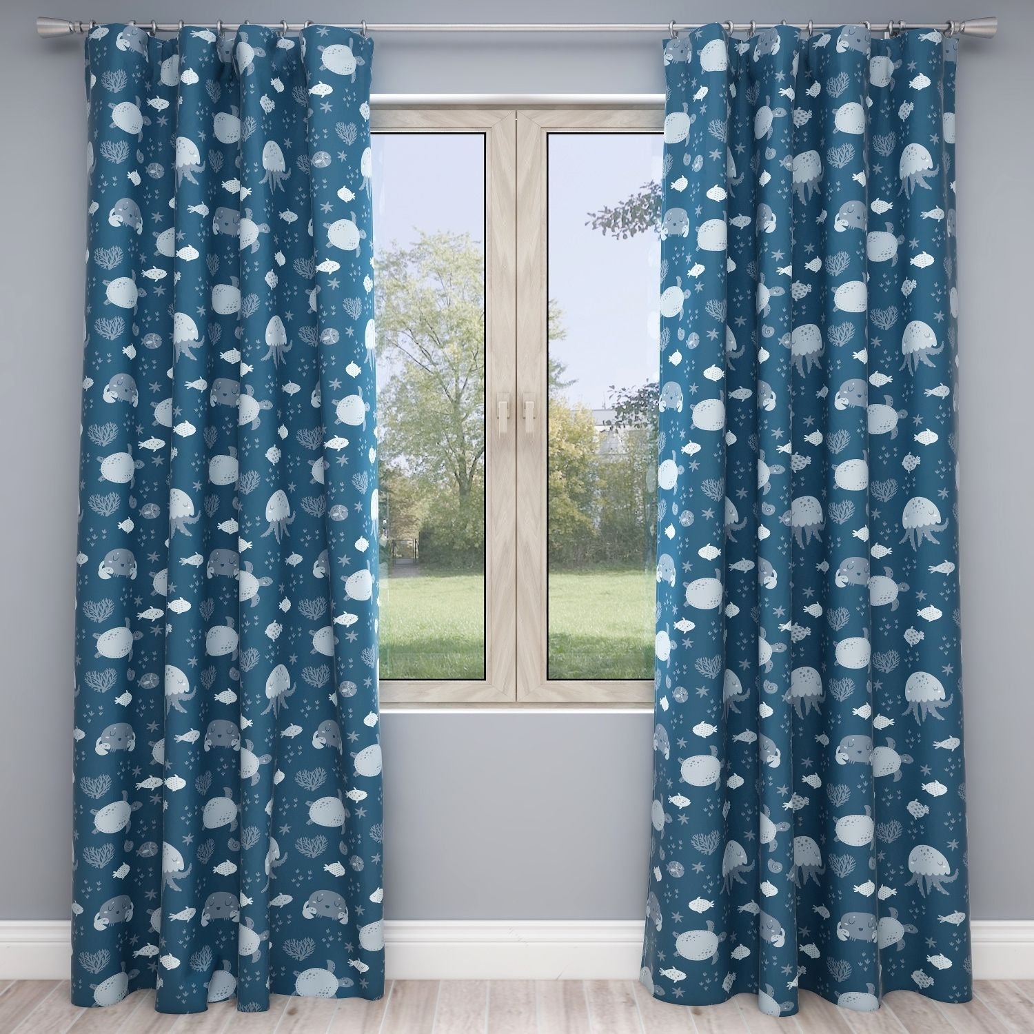 Underwater Kids & Nursery Blackout Curtains - Sea Level