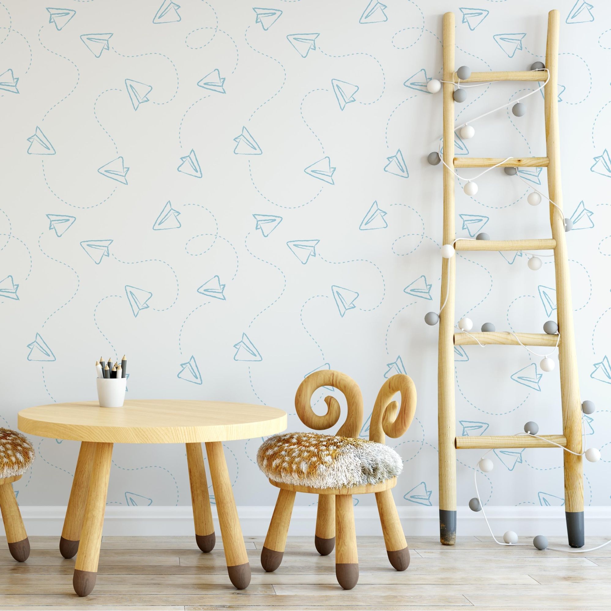 Airplane Themed Wallpaper for Nursery and Kids Rooms - Sky High