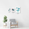 Airplane Wall Art | Set of 3 | Collection: Rise Up | For Nurseries & Kid's Rooms