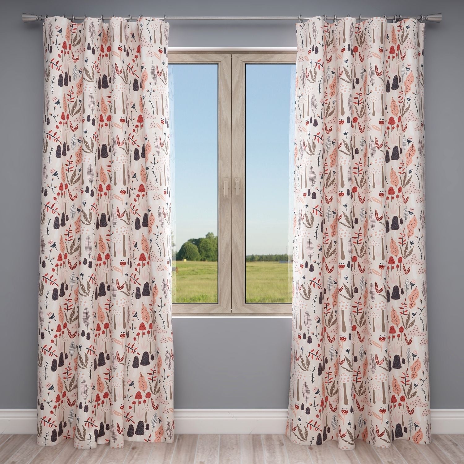 Mushroom Kids & Nursery Blackout Curtains - So Mush Love