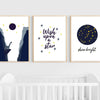 Stars Wall Art | Set of 3 | Collection: Bright as Stars | For Nurseries & Kid's Rooms