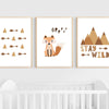 Woodland Wall Art | Set of 3 | Collection: Wilderness Explorer | For Nurseries & Kid's Rooms