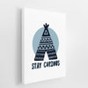 Teepee Wall Art | Set of 3 | Collection: Young and Curious | For Nurseries & Kid's Rooms