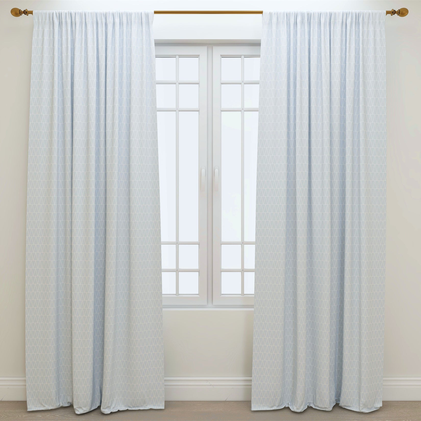 Terrain Mineral Blue Slub Kids Curtains