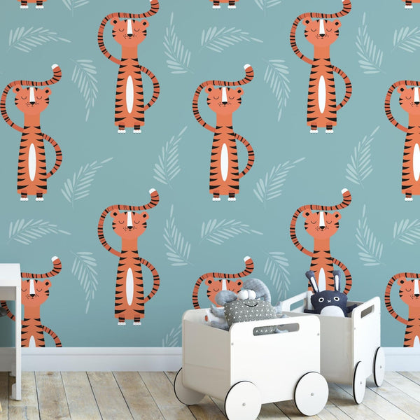 Peel and Stick or Traditional Wallpaper - Tiger Camp