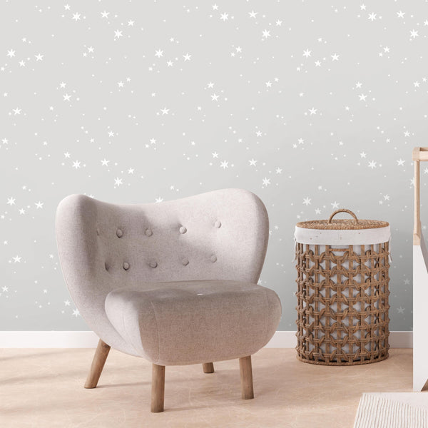 Peel and Stick or Traditional Wallpaper - Twinkling Stars