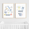 Personalized Underwater Wall Art | Set of 2 | Collection: Let’s Shell-ebrate | For Nurseries & Kid's Rooms