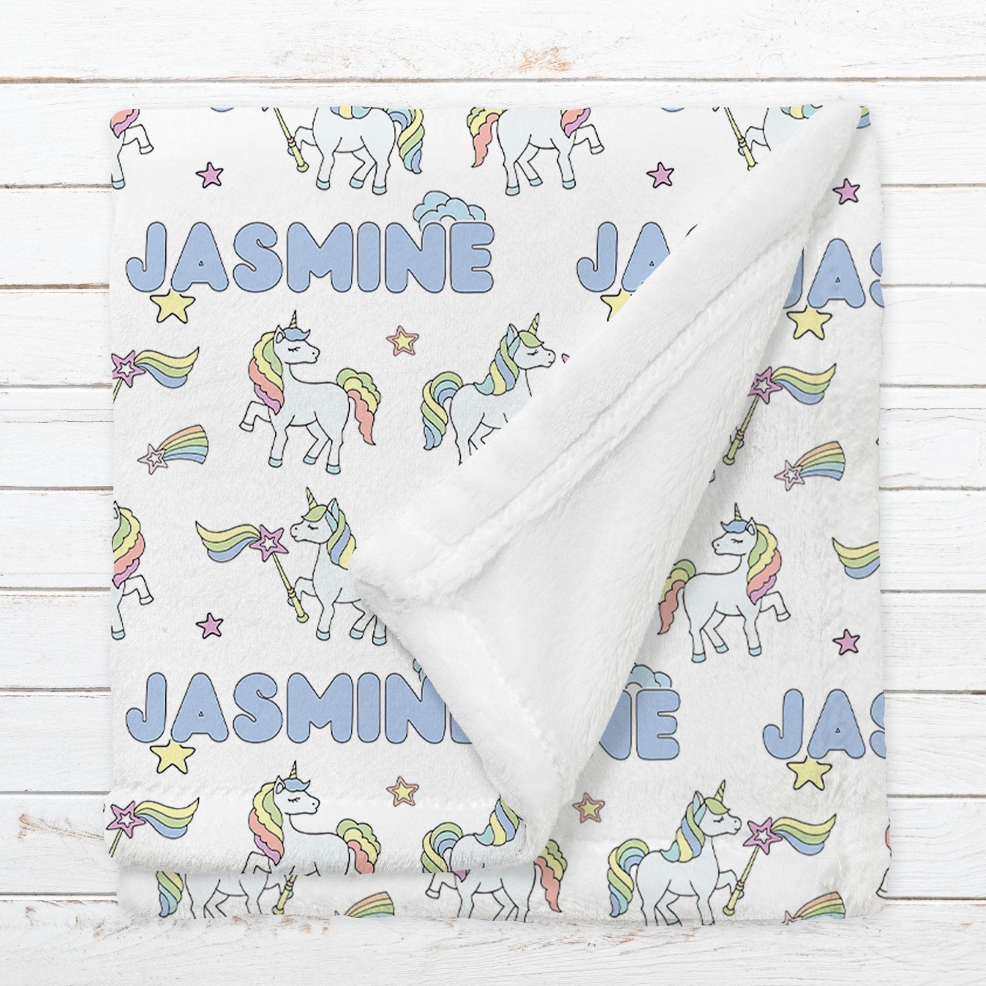Personalized Unicorn Rainbow Blanket for Babies, Toddlers and Kids - Be a Unicorn