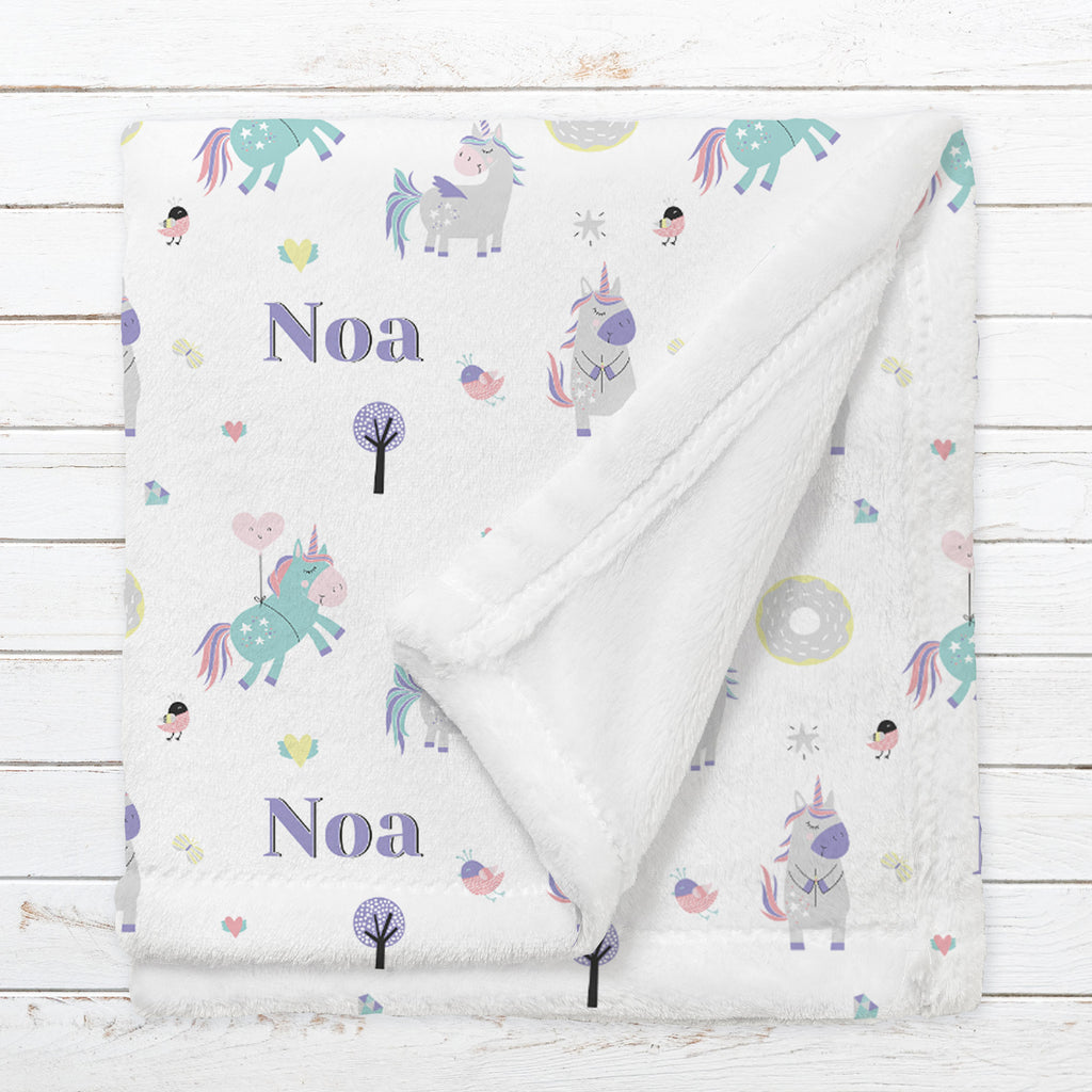 Personalized Unicorn Blanket for Babies, Toddlers and Kids - Be a Unicorn