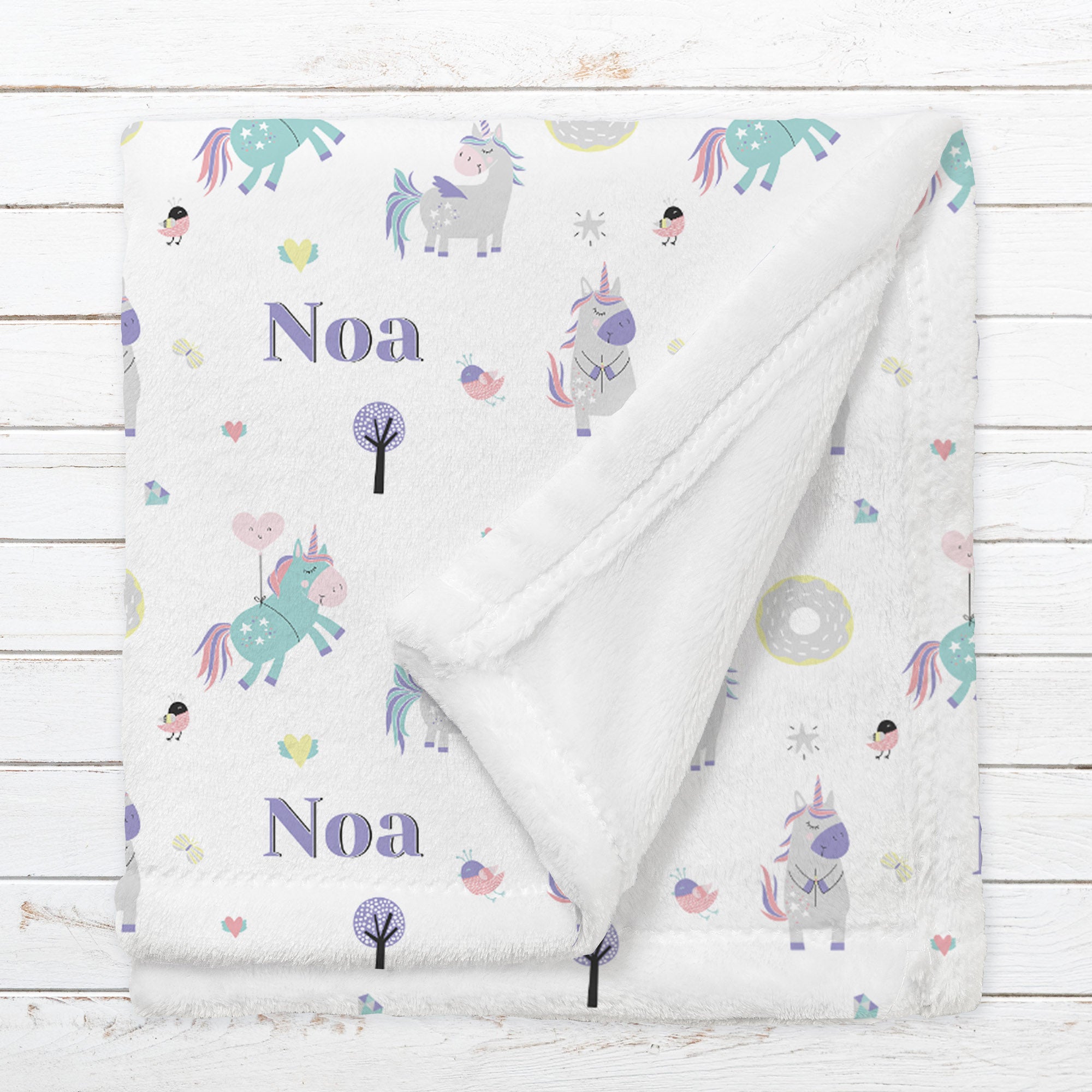 Personalized Unicorn Blanket for Babies, Toddlers and Kids - Be a Unicorn