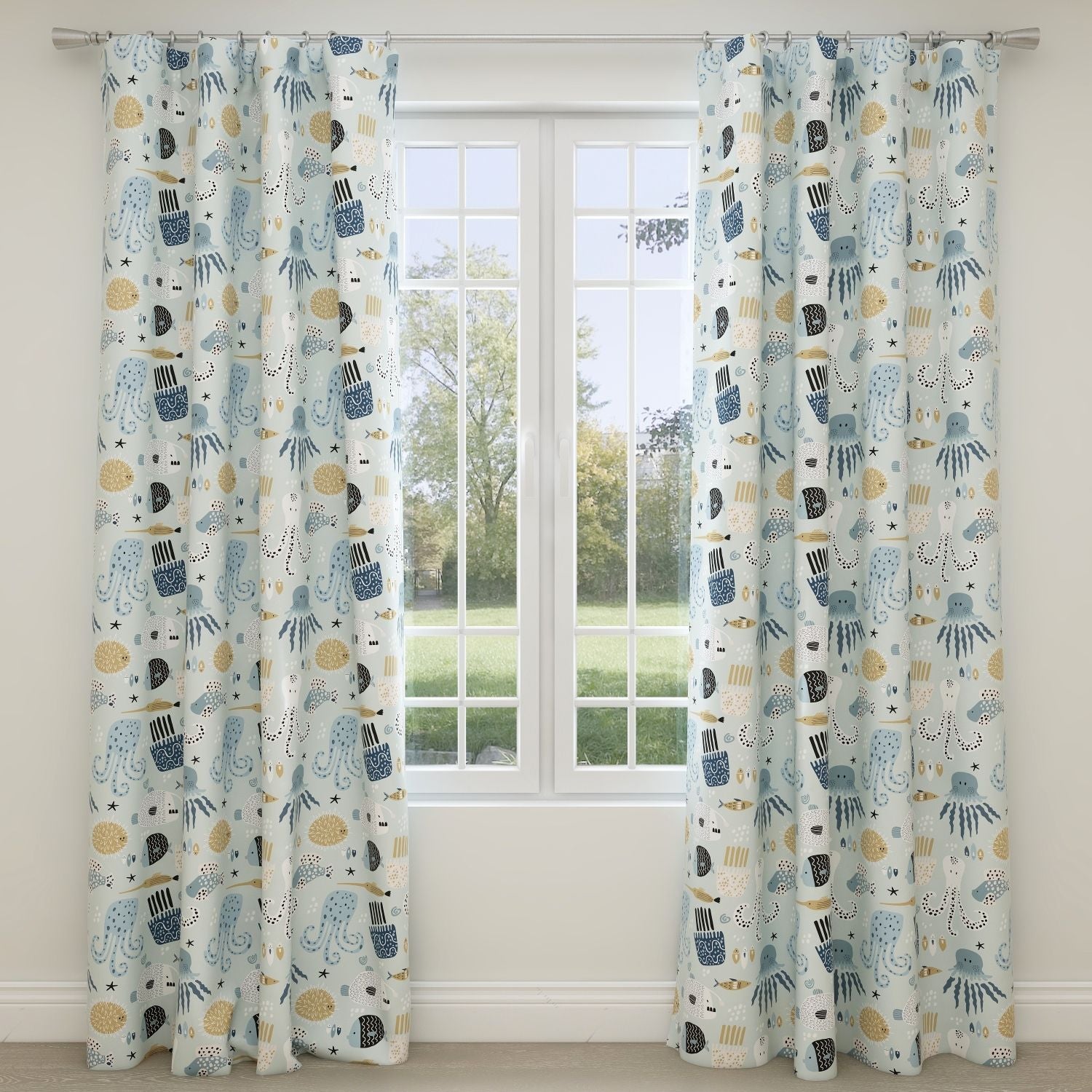 Sea Kids & Nursery Blackout Curtains - Underwater Fun