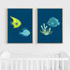 Fish Wall Art | Set of 2 | Nice to Sea You | For Nurseries & Kid's Rooms