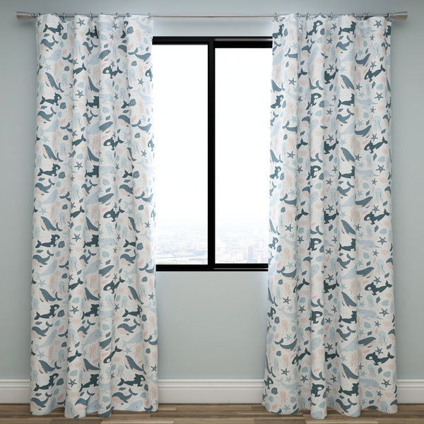 Underwater Kids & Nursery Blackout Curtains - Whale-come Home
