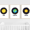 Space Wall Art | Set of 3 | Collection: Heavenly Bodies | For Nurseries & Kid's Rooms