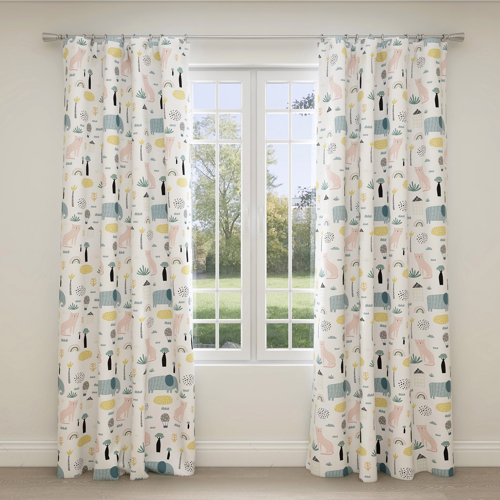 Animals Kids & Nursery Blackout Curtains - Walk in the Jungle