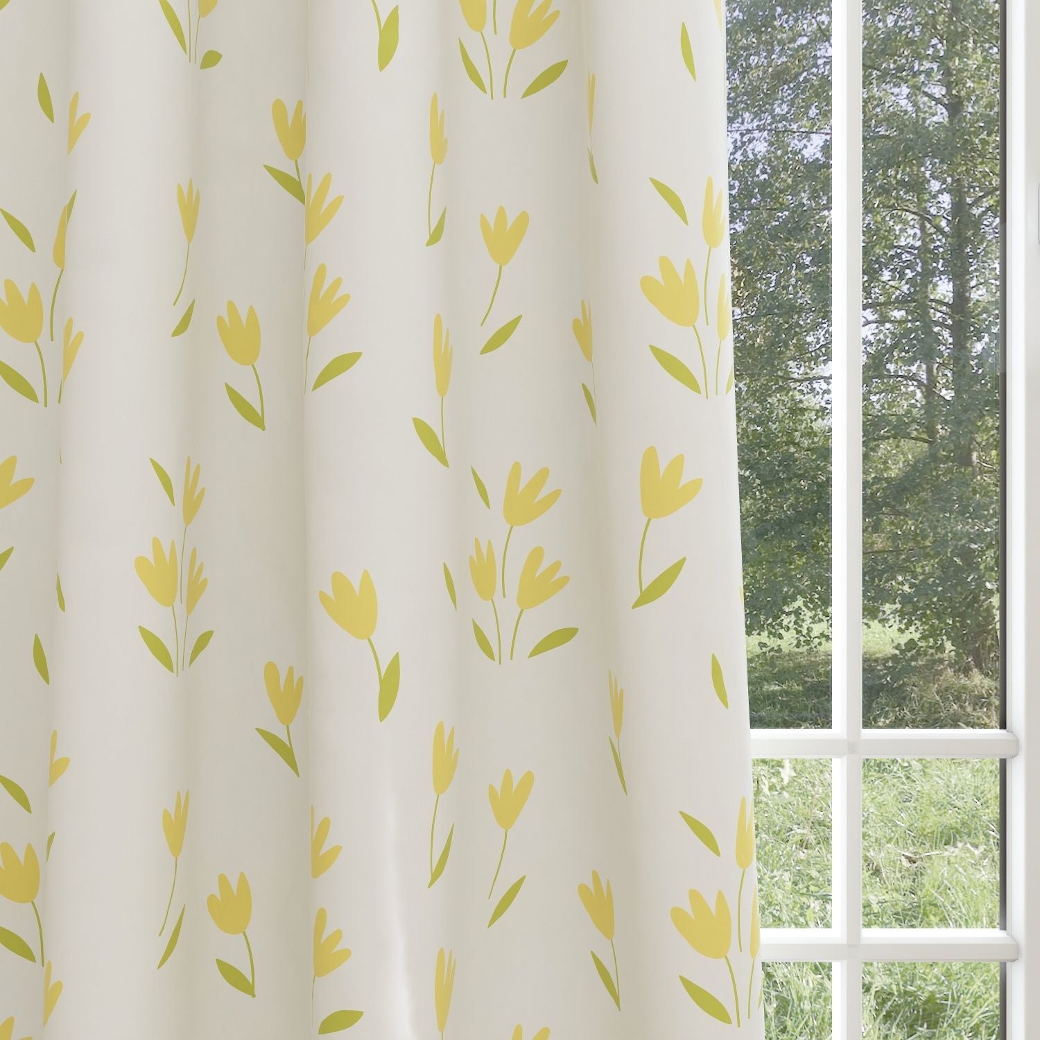 Floral Kids & Nursery Blackout Curtains - Yellow Tulles