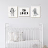 Animals Wall Art | Set of 3 | So Loved | For Nurseries & Kid's Rooms