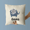Personalized Elephant Throw Pillows | Set of 2 | Collection: Trunks and Kisses | For Nurseries & Kid's Rooms