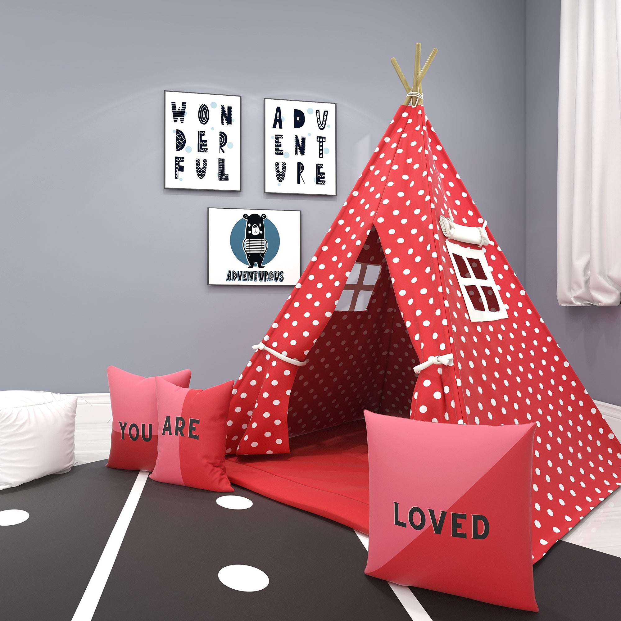 Berry Red Kids Teepee