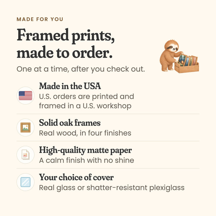 Framed prints, made to order: frame, paper, cover